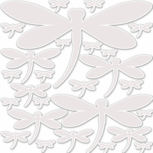 Adesivo 26 Dragonfly vinil Stickers | Cor neutra (Frente)