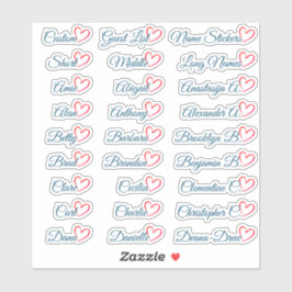 Adesivo 27 Nomes Personalizados para Lista de Convidados C