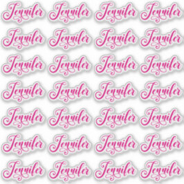 Adesivo 28 Jennifer decorativa rosa quente