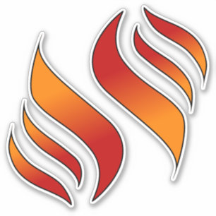 Adesivo 2 Língua de fogo ou chamas (virada para a direita)