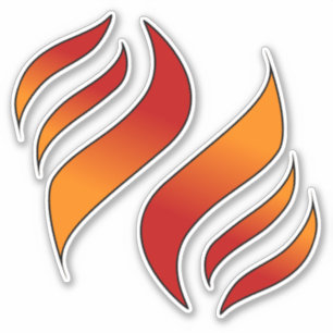 Adesivo 2 Língua de fogo ou chamas (virada para a esquerda