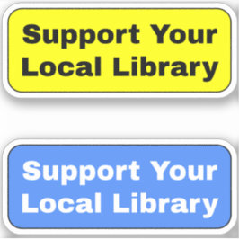 Adesivo 2-Pack - Apoie a Biblioteca da Sua Cidade