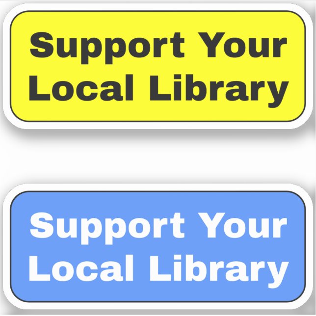 Adesivo 2-Pack - Apoie a Biblioteca da Sua Cidade (Frente)