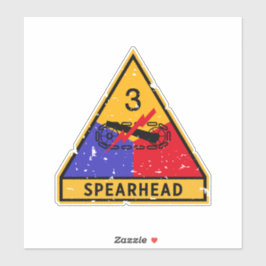 Adesivo 3ª Divisão Armada - "Grunge" Militar dos EUA