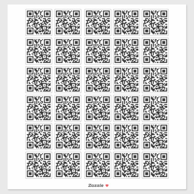 Adesivo 30 Autocolante de código QR personalizado (Folha)