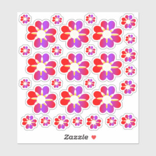 Adesivo 30 Autocolantes Vermelhos