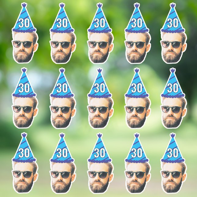 Adesivo 30 de 20 de face personalizada 40º aniversário de  (Criador carregado)