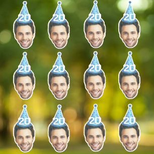 Adesivo 30 de 20 de face personalizada 40º aniversário de