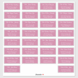 Adesivo 30 Envelope de Endereço de Convidado de Casamento
