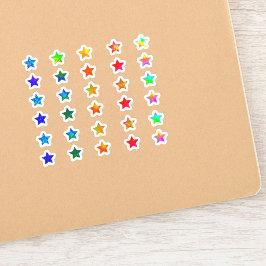 Adesivo +30 Estrelas Pequenas Holográficas Coloridas