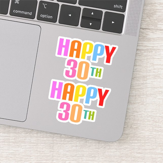 Adesivo 30 feliz (Detalhe)