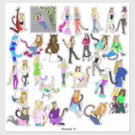 Adesivo 30 folhas de autocolante para catalães