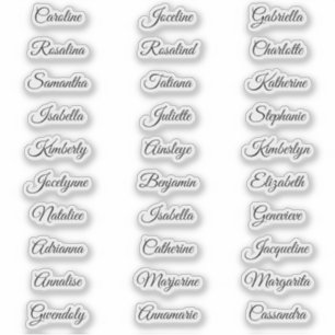 Adesivo 30 Nomes dos convidados: Calliografia - Escrito el