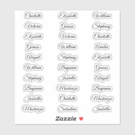 Adesivo 30 Nomes dos convidados: Calliografia - Escrito el