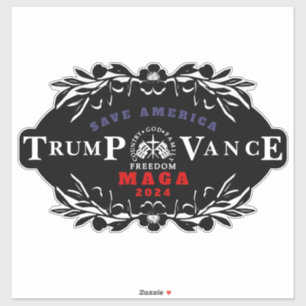 Adesivo 47 Trump J. D. Vance 2024