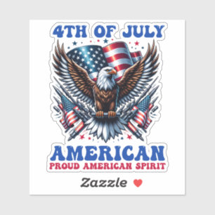Adesivo 4 de julho de American Eagle Sublimation-61902