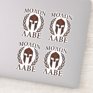 Adesivo 4 Molon Labe Spartan Warrior Laurels