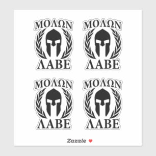 Adesivo 4 Molon Labe Spartan Warrior Laurels