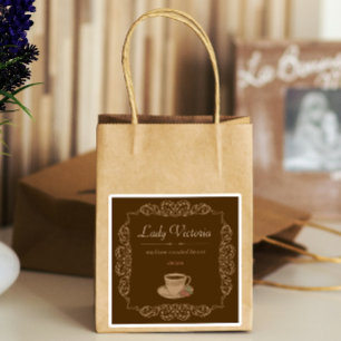 Adesivo 4 pcs Vintage Brown café personalizado