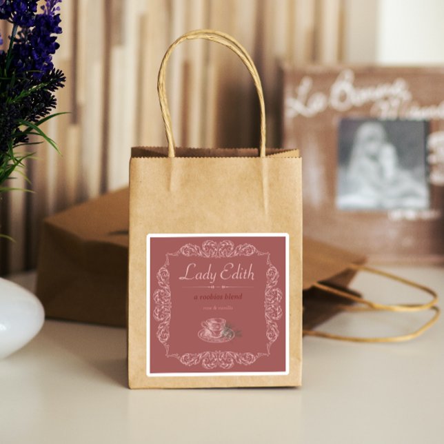 Adesivo 4 pcs Vintage troobios Red tea personalizada (Criador carregado)