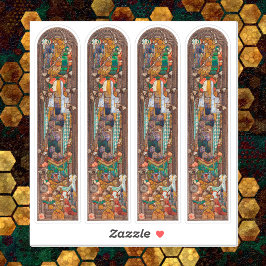 Adesivo 4xStained Glass Window Design of St. Gobnait