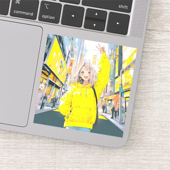 Adesivo 5万人達成に笑顔が溢れるJKシール seal｜寿司娘 GenerativeAI (Detalhe)