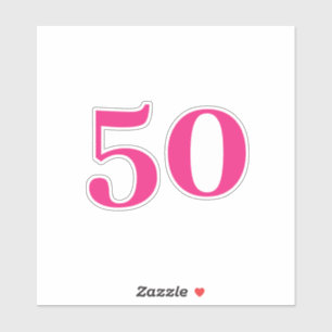 Adesivo 50º Aniversário de Quinquenta Anos Personalizados