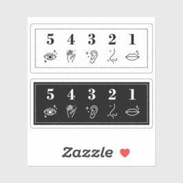 Adesivo 54321 Grounding Technique Anxiety Mental Health