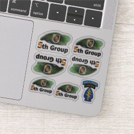 Adesivo 5 Especial Força SFGA SFG - Contorno dos Berets Ve