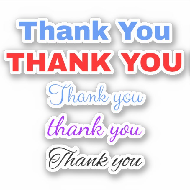 Adesivo 5 Rótulos de Agradecimento Populares (Frente)