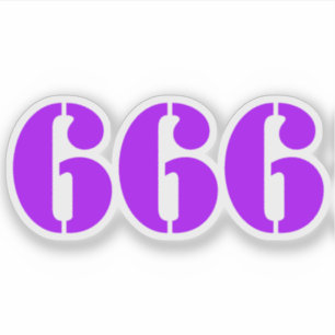 Adesivo 666 (roxo)