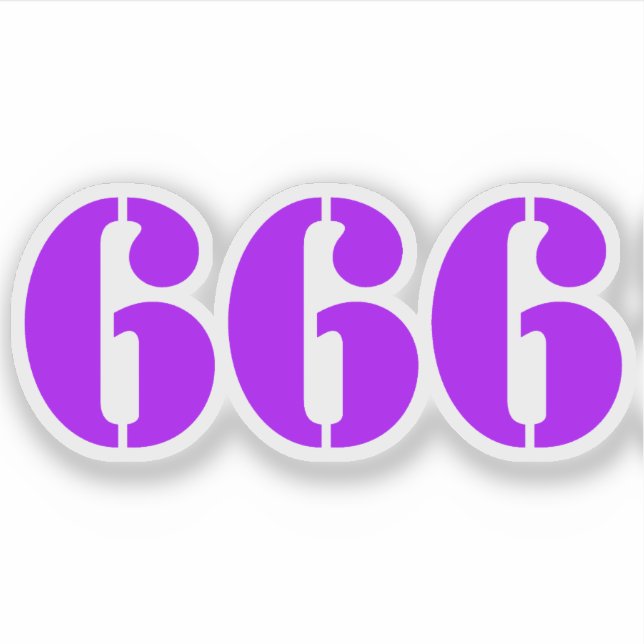 Adesivo 666 (roxo) (Frente)