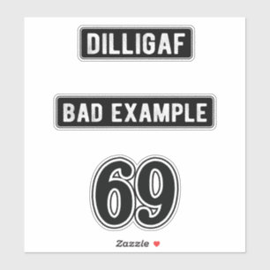 Adesivo 69 Embalagens do Helmet Sticker