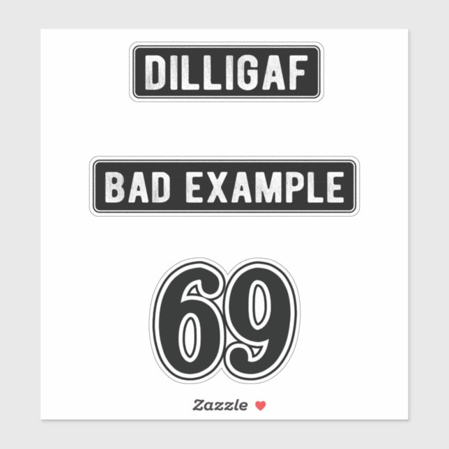 Adesivo 69 Embalagens do Helmet Sticker (Folha)