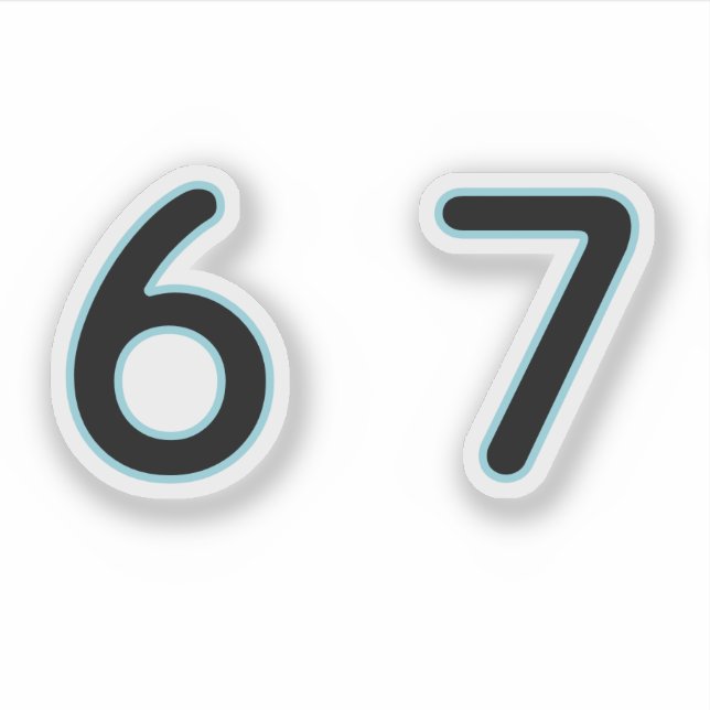 Adesivo 6 7 Six Seven Epic Lit  (Frente)