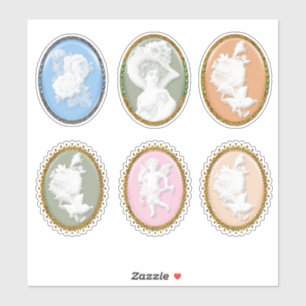 Adesivo 6 cameos bonitos dos presentes de x Scrapbooking