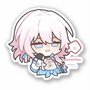 Adesivo 7 Sticker de Marcha Honkai Star Chibi