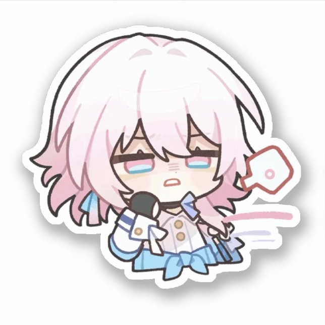 Adesivo 7 Sticker de Marcha Honkai Star Chibi (Frente)