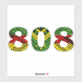 Adesivo 808 Hawaii Kakau Kanaka Maoli