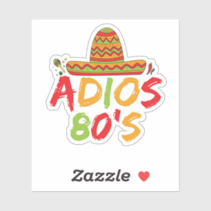 Adesivo 80 Birthday Partido Mexicano Cinco de Mayo Fiesta