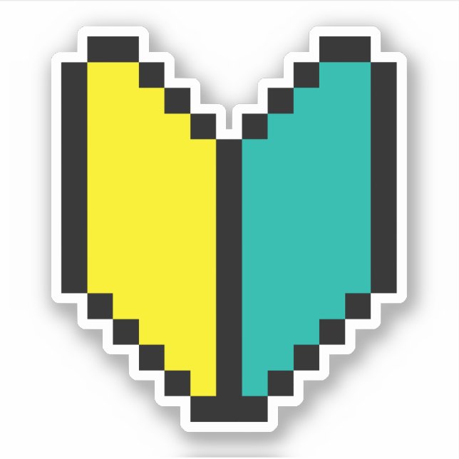 Adesivo 8 Bit Pixel Wakaba / Marca de Iniciante (Frente)