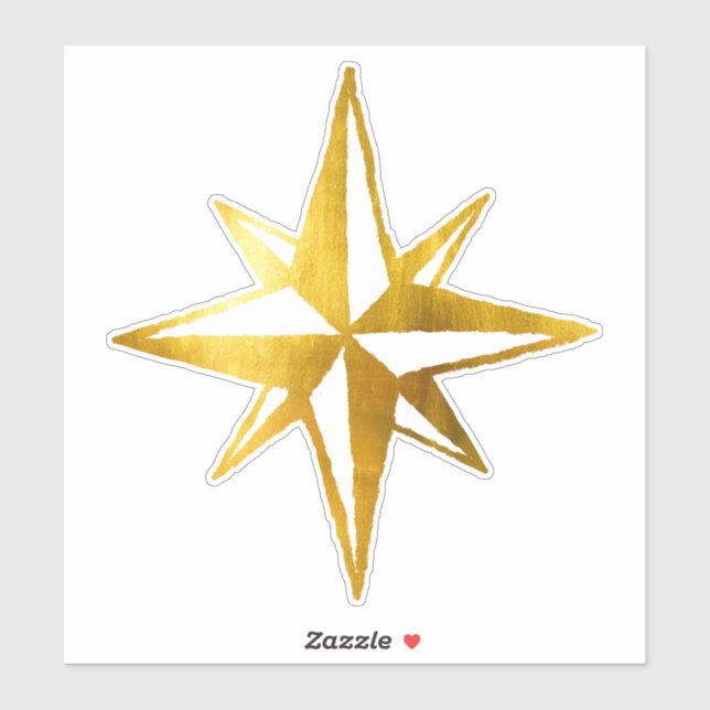 Adesivo 8 Branch Star Vintage Espiritual Witchy Celestial (Folha)