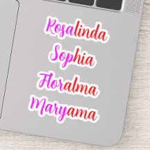 8 Nomes Transparentes à Prova d'Água Manuscritos,