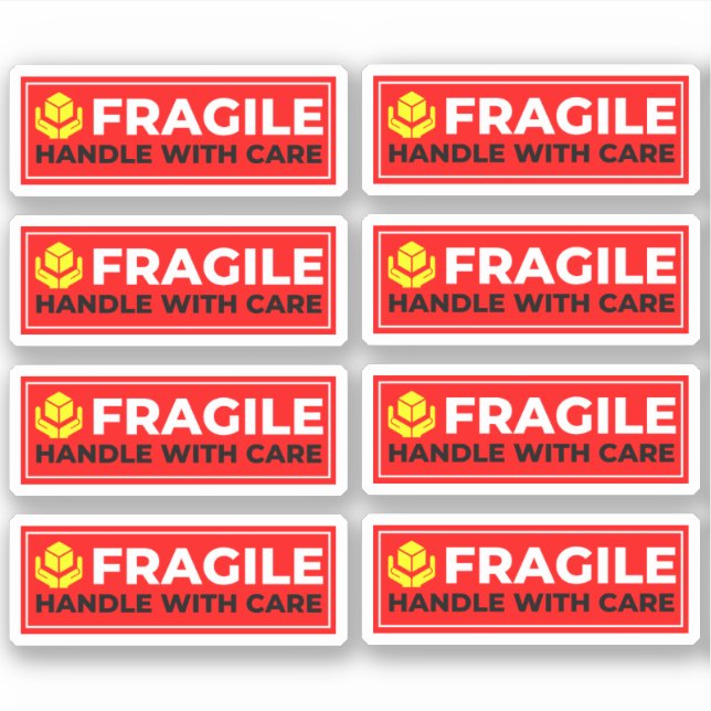 Adesivo 8 Vinyl Fragile Stickers (Handle with Care) (Frente)