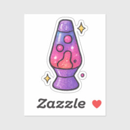 Adesivo 90s glitter gel pen style lava lamp sticker
