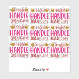 Adesivo 9 Cute Frágil Manipulação Com Pequenas Empresas Cu