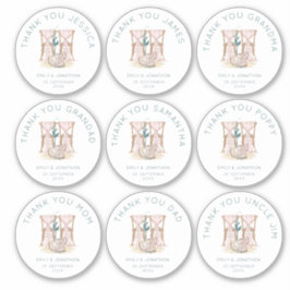 Adesivo 9 pequenos nomes individuais Obrigado Presidências