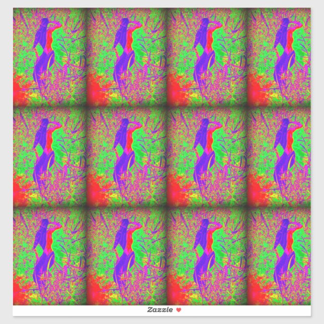 Adesivo 9 sereia hippie roxa (Folha)