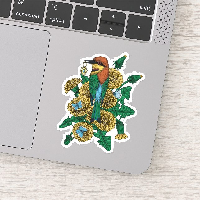 Adesivo A abelha come com o pingente do ouro (Detalhe)