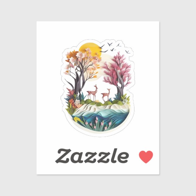 Adesivo a aceitação da natureza (Folha)